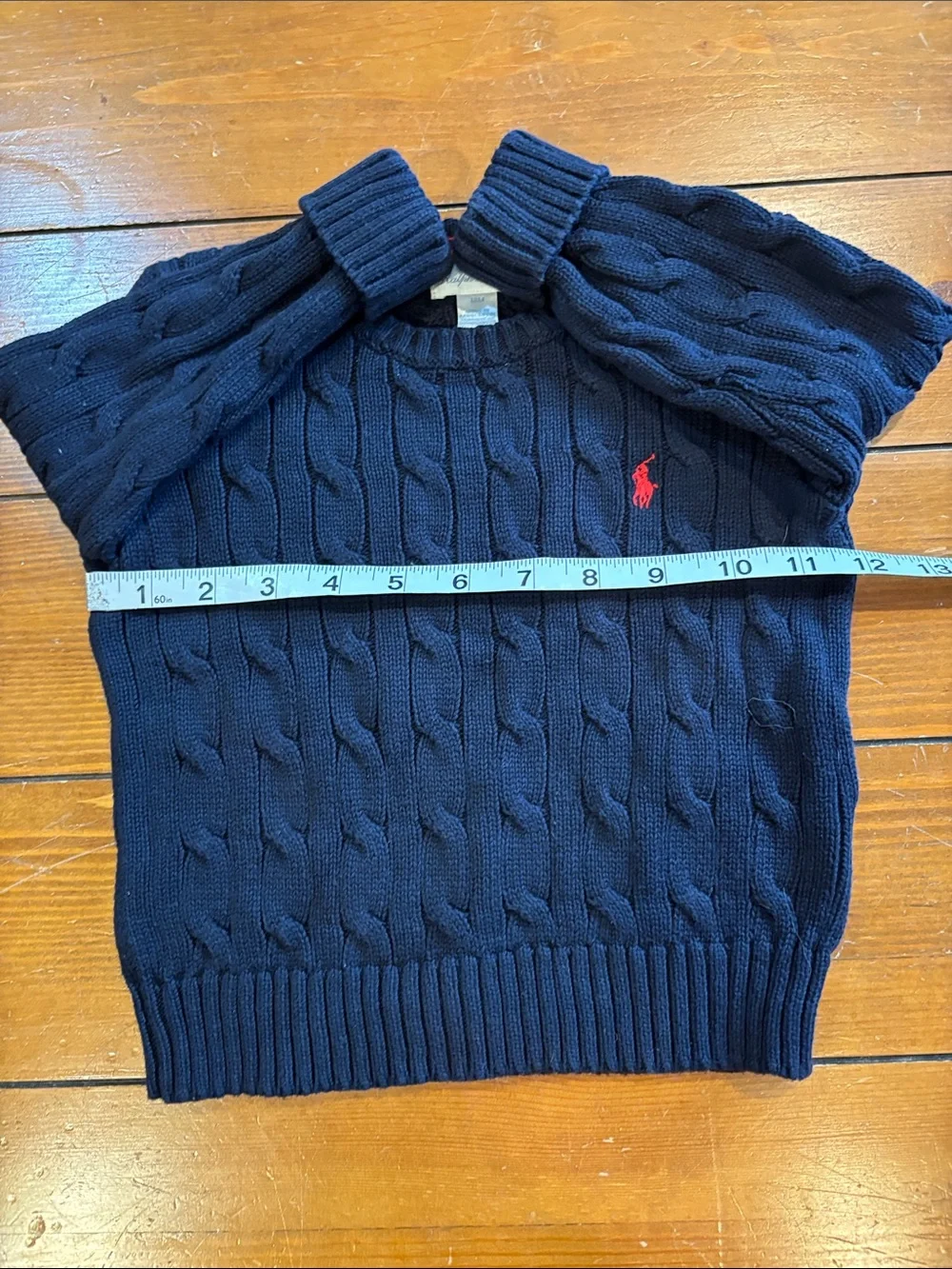 Ralph Lauren Navy Cable-Knit Crewneck Sweater Boys 18 Months